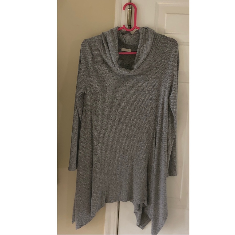 Gray sweater dress